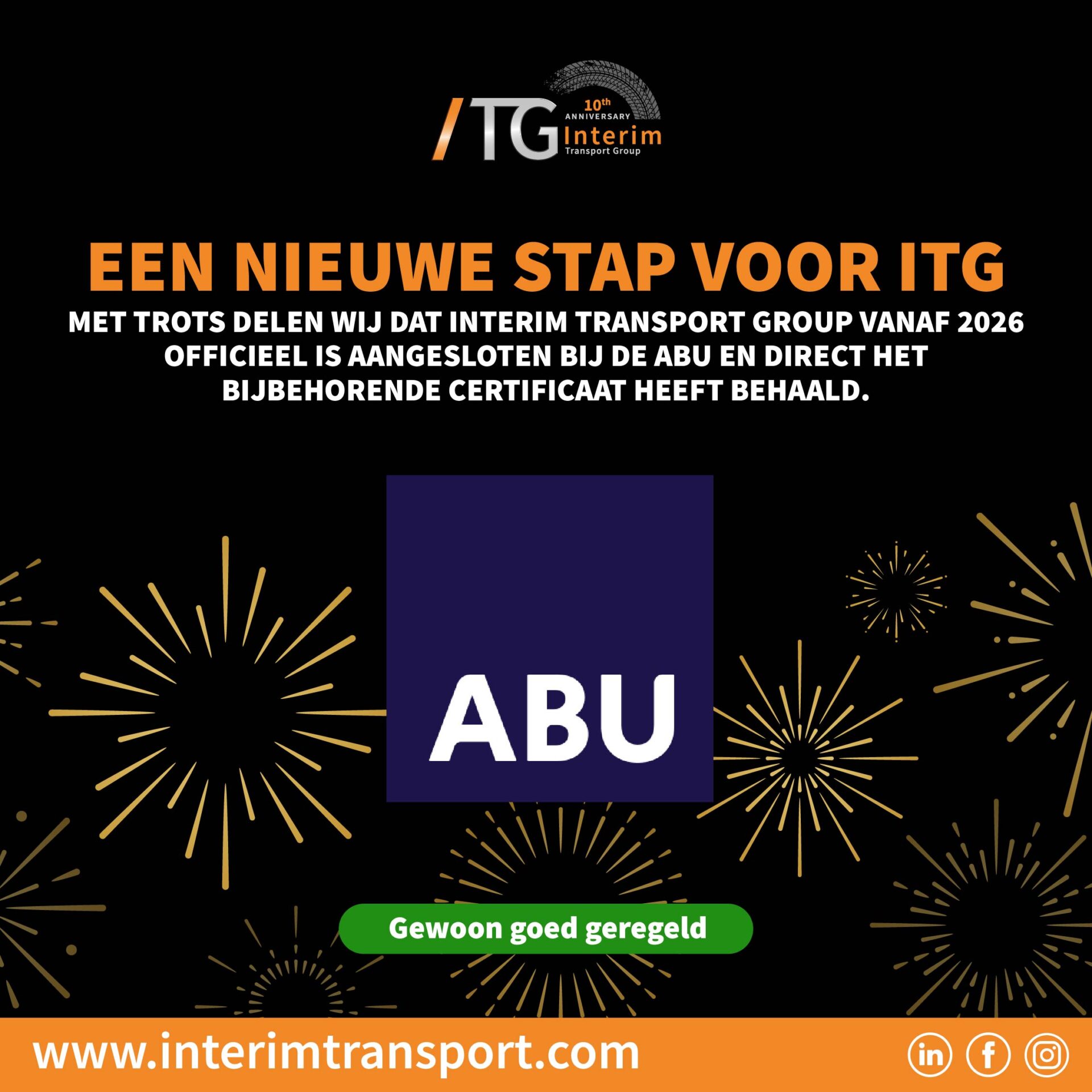 Een nieuwe stap voor ITG – ABU gecertificeerd vanaf 2026